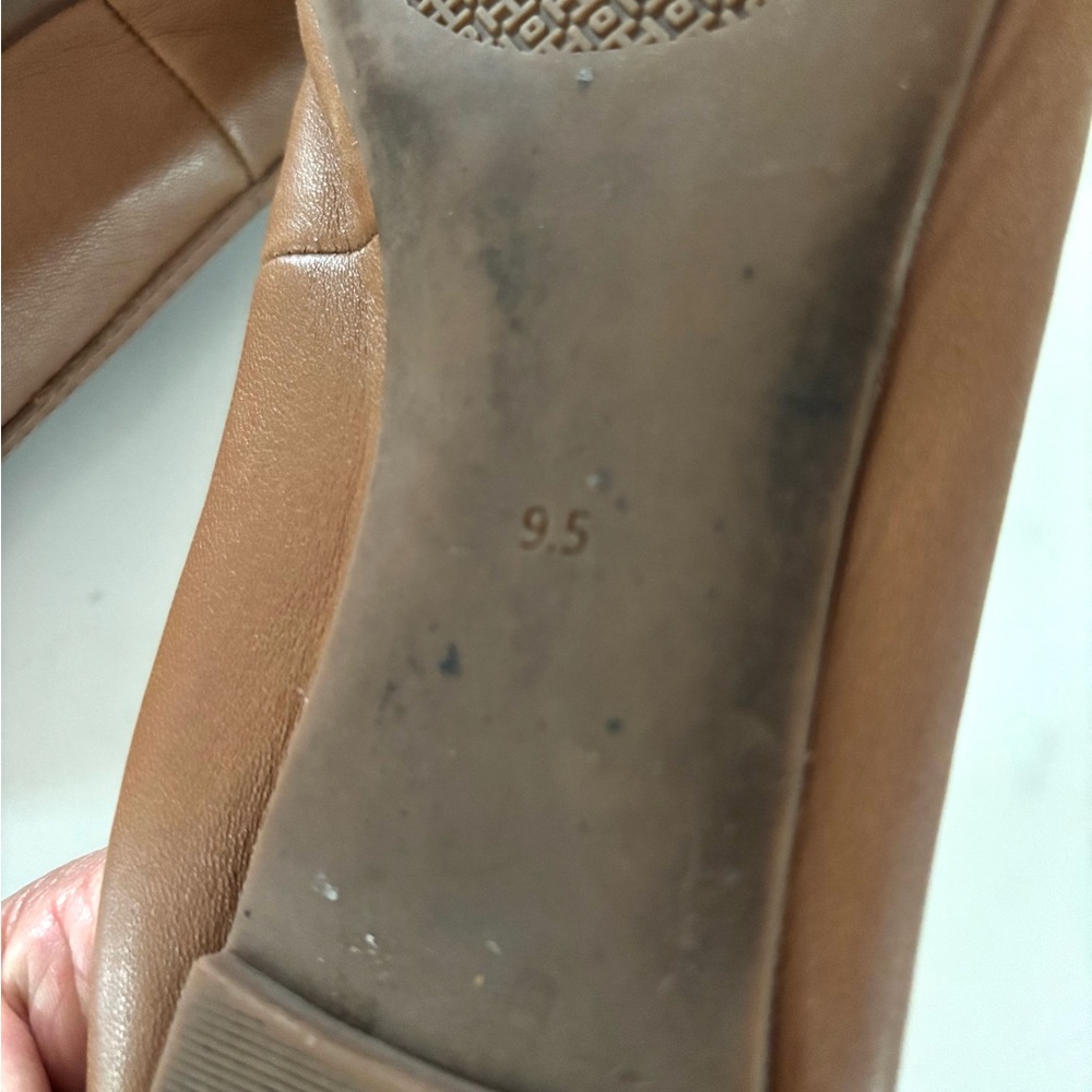 TORY BURCH•tan leather ballet flats 9.5 EUC - Picture 6 of 11